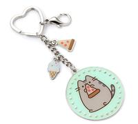 Pusheen Portachiavi a forma di gatto con mini ciondoli, Blu, Etichettalia unica