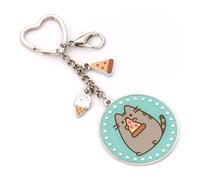 Pusheen Portachiavi a forma di gatto con mini ciondoli, Blu, Etichettalia unica
