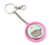 Pusheen Portachiavi girevole con gatto rosa e blu, Rosa e verde., Etichettalia u