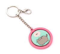 Pusheen Portachiavi girevole con gatto rosa e blu, Rosa e verde., Etichettalia unica