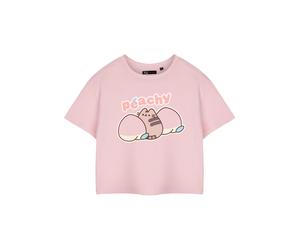 Pusheen Rosa Peachy T-shirt corta a maniche corte Donne