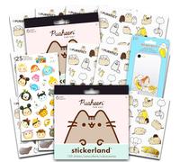 Pusheen - Set di adesivi per feste a forma di gatto, con 240 adesivi Pusheen per computer portatili, bottiglie d'acqua, diario, forniture per feste per ufficio e scuola
