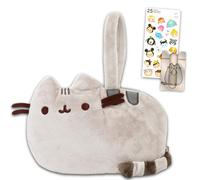 Pusheen - Set di portamonete per ragazze, con cinturino da polso a forma di gatto da 20,3 cm, più adesivi, portafoglio mobile | Pusheen il gatto portafoglio da donna, Multicolore, Pusheen the Cat