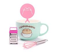 Pusheen Tazza di spinta con stencil frusta grattugia cat cappuccino tazza 17 oz One Size