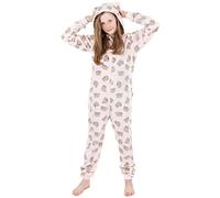 Pusheen The Cat Onesie per Ragazze | Bambini Adolescenti Rosa Multi Marrone O Opzioni Personaggio Pigiama Gatto | Cappuccio in Pile Sherpa con Zip