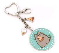 Pusheen Portachiavi a forma di gatto con mini ciondoli, Blu, Etichettalia unica