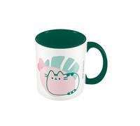 Pusheen Tropical Contrasto Tazza (Taglia Unica) (Verde, Bianco)