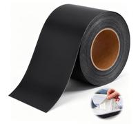 Pushglossy 1 rotolo di membrana in gomma Epdm, 10,2 cm x 7,6 m, nera, autoadesiva, impermeabile, rinforzata da 50 mm, foglio di ghiaccio e acqua per camper, capannoni, garage e patio