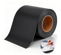 Pushglossy 1 rotolo di membrana in gomma Epdm, 15,2 cm x 7,6 m, nera, autoadesiva, impermeabile, rinforzata, 50 mm, foglio di ghiaccio e acqua per camper, capannoni, garage e patio