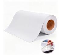Pushglossy 1 rotolo di membrana in gomma Epdm, 30,5 cm x 7,6 m, bianca, autoadesiva, impermeabile, rinforzata, 50 mm, foglio di ghiaccio e acqua per camper, capannoni, garage e patio