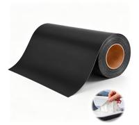 Pushglossy 1 rotolo di membrana in gomma Epdm, 30,5 cm x 7,6 m, nera, autoadesiva, impermeabile, rinforzata, 50 mm, foglio di ghiaccio e acqua per camper, capannoni, garage e patio