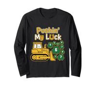 Pushing My Luck St Paddy Day 67 Lucky Construction Bulldozer Maglia a Manica