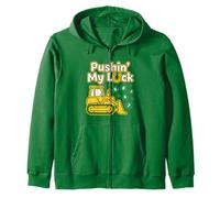 Pushing My Luck St Patrick's 67 Operaio Edile Shamrock Felpa con Cappuccio