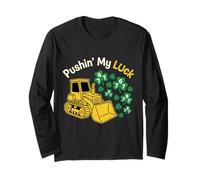 Pushing My Luck St Patrick's 67 Operaio Edile Shamrock Maglia a Manica