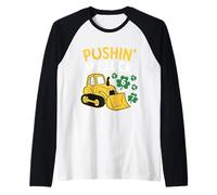 Pushing My Luck St Patrick's 67 Operaio Edile Shamrock Maglia con Maniche Raglan