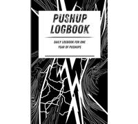 Pushup Logbook: Daily logbook for one year of pushups. Black lightning pattern. 110-page calisthenics exercise logbook. 5 x 8 in.
