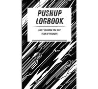 Pushup Logbook: Daily logbook for one year of pushups. Black lightninpattern. 110-page calisthenics exercise logbook. 5 x 8 in.