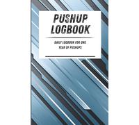Pushup Logbook: Daily logbook for one year of pushups. Light blue metal pattern. 110-page calisthenics exercise logbook. 5 x 8 in.