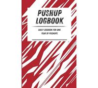 Pushup Logbook: Daily logbook for one year of pushups. Red angular pattern. 110-page calisthenics exercise logbook. 5 x 8 in.