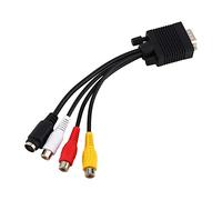 PUSOKEI Ad alte prestazioni VGA SVGA a S-video 3 AV TV Adattatore convertitore connettore cavo per PC portatile