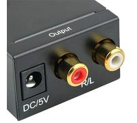 PUSOKEI Adattatore Convertitore Audio Digitale-analogico con Flusso di Bit a 24 Bit per Sistemi Audio Professionali (Black)