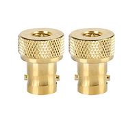 PUSOKEI Adattatore di conversione da 2 pezzi BNC oro femmina a SMA maschio, compatibilità universale Adattatore di conversione da BNC oro a maschio SMA per antenne dispositivi LAN wireless