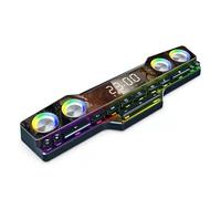 PUSOKEI Altoparlante per Computer Bluetooth, Altoparlante a Forma di Tastiera con Luce Colorata RGB, Suono Fedele Senza Perdite, Supporto Riproduzione BT/AUX/scheda di memoria/unità