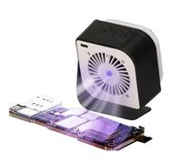 PUSOKEI Assorbitore di Fumo di Saldatura con Luce LED, Ventola di Estrazione Fumi 'assorbitore di Prevenzione del Fumo per Stazione di Saldatura, 15000 Giri/min, Forte Aspirazione e