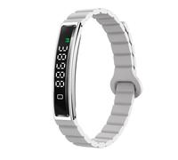 PUSOKEI Bracciale Intelligente per Uomo Donna, Tracker di attività e Fitness Indossabili, Braccialetto Sanitario, Bluetooth 5.3, Contapassi e Scatto di Foto a Distanza (Silver)