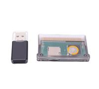 PUSOKEI Cartuccia SD GBA, Scheda di Memoria Flash Universale con Lettore di Schede, Formato FAT, capacità Massima Fino a 2 GB, Compatibile con GBA SP GBM IDS NDS NDSL (Nero Trasparente)