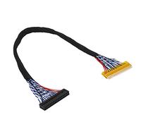 PUSOKEI Cavo LVDS 30Pin 2 8-Bit per Schermo LCD 17/19 Pollici | LCD Screen LVDS Cable, 10 Pair Differential Signals, with JAE FI-XB30SSL-HF15 Connector, for TFT Display