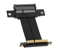 PUSOKEI Cavo Prolunga PCIe 4.0 X4, Cavo Riser per Scheda Grafica GPU di Quarta Generazione Ad Alta velocità da 8 Gbps, con Connettore Maschio da 90 Gradi a Femmina a 180 Gradi, PE (10)