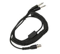 PUSOKEI Cavo Sostitutivo per Cuffie Mini XLR a GA Dual Plug, Cavo Adattatore per Cuffie Mini XLR da 5 Pin a GA Dual Plug, Cavo Adattatore per Cuffie Aeronautiche con Doppi Jack GA PJ055