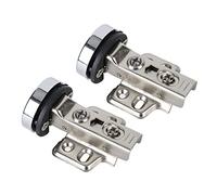 PUSOKEI Cerniera per Porta in Vetro per Armadietti Cerniera per Buffer di Smorzamento a Chiusura Automatica da 35 Tazze Materiale in Acciaio Inossidabile 201 per Vetrine e ante di Librerie