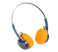 PUSOKEI Cuffie Bluetooth Sopra L'orecchio, Cuffie Wireless retrò con Microfono, Driver da 40 Mm, Suoni Bassi Potenti Ad Alta Risoluzione, 20 Ore di Riproduzione, Controllo Manopol (Blu trasparente)