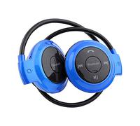 PUSOKEI Cuffie Bluetooth Sportive universali Auricolari Wireless con Effetto Bassi e Design ergonomico per funzioni di Riproduzione Musicale, Risposta e Chiamata.(Blu)