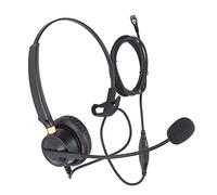PUSOKEI Cuffie con Filo da 2,5 Mm, Cuffie da Lavoro, con Microfono a Cancellazione di Rumore, Controlli in Linea, per Call Center, per Telefoni Fissi con Jack per Cuffie da 2,5 Mm