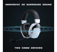 PUSOKEI Cuffie da Gioco a Tre modalità con Surround 3D e Comode Cuffie Antirumore per, Switch - Metodi di Connessione Multipli, Durata della Batteria di 36 Ore (#1)