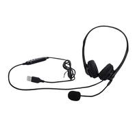 PUSOKEI Cuffie USB con Microfono a Cancellazione di Rumore, Cuffie Stereo Cablate per Chiamate di Lavoro Al Computer, Cuscinetti Auricolari in Memory Foam, Plug and Play
