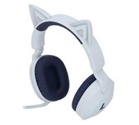 PUSOKEI Cuffie Wireless Cat Ear con Controllo del Volume del microfono. Cuffie da Gioco Stereo Pieghevoli per Adulti (BLUE)