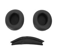 PUSOKEI Cuscinetti Auricolari di Ricambio per Cuffie WH XB910N, Cuscini di Spugna in Memory Foam in Pelle Proteica con Coperchio della Fascia, Comodo Rumore Isolante Auricolari (BLACK)