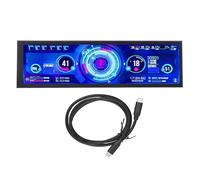 PUSOKEI Display Secondario PC da 8,8 Pollici, 480x1920 Risoluzione 600CD/M2 Luminosità 800: 1 Rapporto di Contrasto, con di Ritratti del Paesaggio e Editor di Temi Visivi