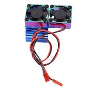 PUSOKEI Doppia Sostituzione del Radiatore del Dispositivo di Raffreddamento del Motore per Auto RC per 380 550 3650 Motore, Ventola di Raffreddamento per Auto RC Ad Alta velocità 36 Mm per di (Blu