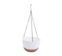 PUSOKEI Elegante Vaso per Piante Sospeso, Design Bicolore, Autoirrigante, per Interni Ed Esterni, per Balcone, Set da 4