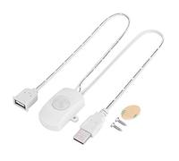 PUSOKEI Interruttore del Sensore del Rilevatore di Movimento a Infrarossi Mini PIR, Interruttore Automatico Dell'interfaccia USB della Striscia LED, per L'illuminazione Attivata dal Movimento(Bianca)