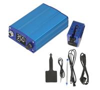 PUSOKEI Kit Stazione per Saldatore da 75 W, con Impugnatura e Punte per Saldatore, Filo di Terra Antistatico, Display LCD e Spegnimento Automatico, Controllo Intelligente della Te (75W)