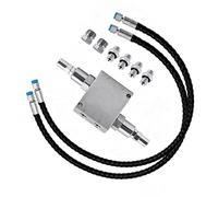 PUSOKEI Kit Valvola di Ammortizzamento per Mini Escavatore per Motore Girevole |Valvola Tampone Idraulica con Tubo da 1/4 di Pollice Porta M14x1,5