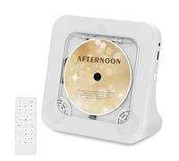 PUSOKEI Lettore CD Portatile con Bluetooth 5.3, Lettore CD Desktop con Altoparlante Integrato, Audio HiFi, Telecomando, Timer di Spegnimento, Copertura Antipolvere, Display LED