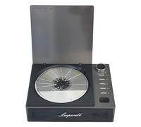 PUSOKEI Lettore CD Portatile con Ingresso e Uscita Bluetooth, Uscita USB AUX e Ottica, Piccolo Lettore CD retrò Ricaricabile con Schermo LCD, Radio FM per la Casa (BLACK)