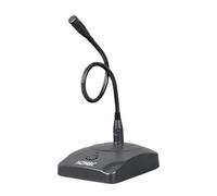 PUSOKEI Microfono Cablato a Collo di Cigno da Tavolo, Microfono a Condensatore Vocale con Cavo Montato su Tavolo con Spina da 6,5 mm per Conferenze, Plug & Play